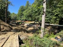 Boulder Wall Installation along Cedar Hill Road